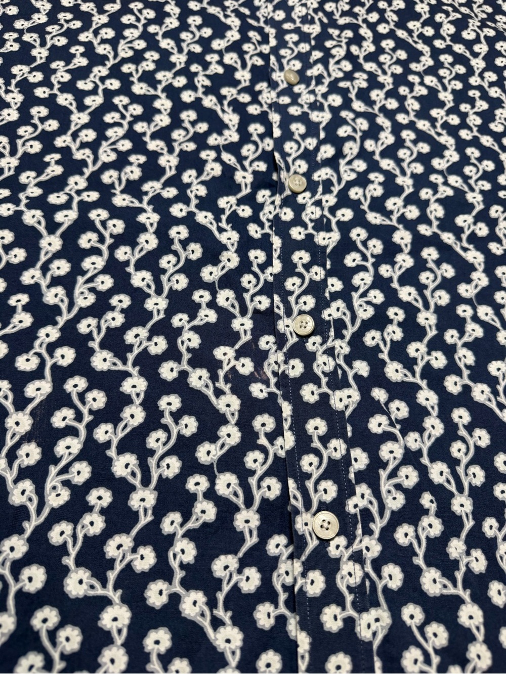 UNTUCKit Navy White Floral Hawaiian Button Down Shirt Mens 3XL Beach Vacation - Picture 4 of 11